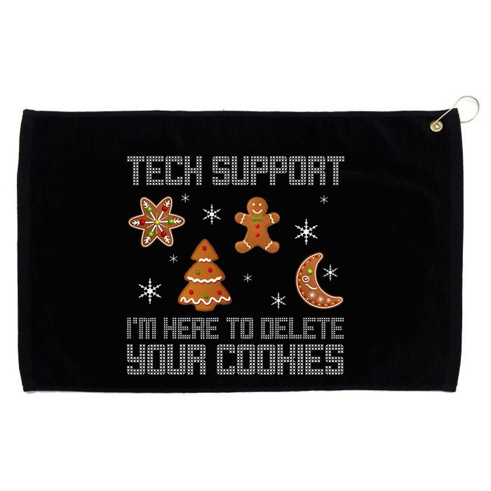 Funny Tech Support IM Here To Delete Your Cookies Christmas Grommeted Golf Towel