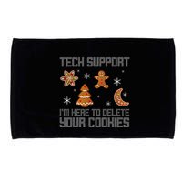 Funny Tech Support IM Here To Delete Your Cookies Christmas Microfiber Hand Towel
