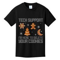 Funny Tech Support IM Here To Delete Your Cookies Christmas Kids T-Shirt