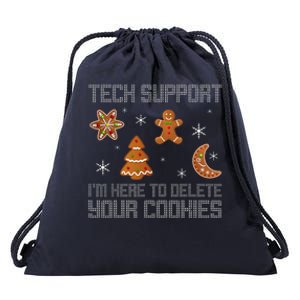 Funny Tech Support IM Here To Delete Your Cookies Christmas Drawstring Bag