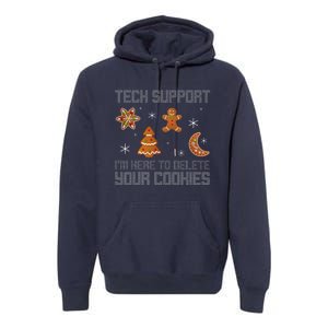 Funny Tech Support IM Here To Delete Your Cookies Christmas Premium Hoodie