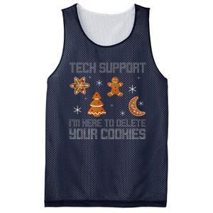 Funny Tech Support IM Here To Delete Your Cookies Christmas Mesh Reversible Basketball Jersey Tank