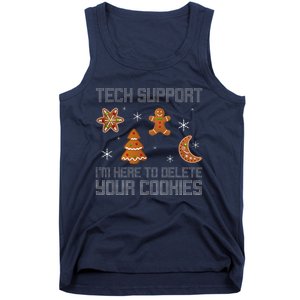 Funny Tech Support IM Here To Delete Your Cookies Christmas Tank Top