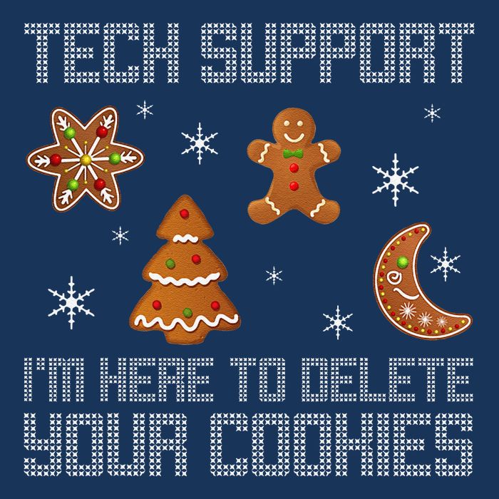Funny Tech Support IM Here To Delete Your Cookies Christmas Infant Baby Jersey Bodysuit