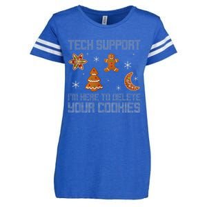 Funny Tech Support IM Here To Delete Your Cookies Christmas Enza Ladies Jersey Football T-Shirt