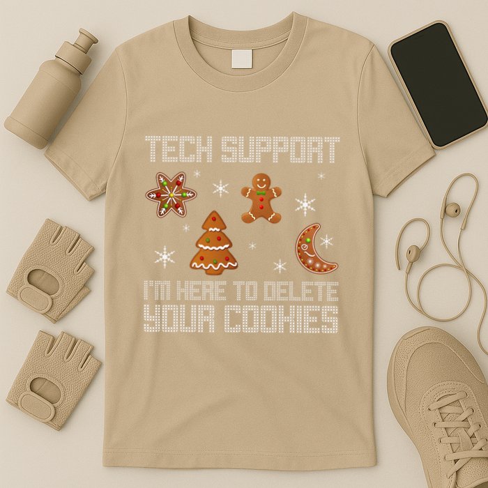 Funny Tech Support IM Here To Delete Your Cookies Christmas T-Shirt