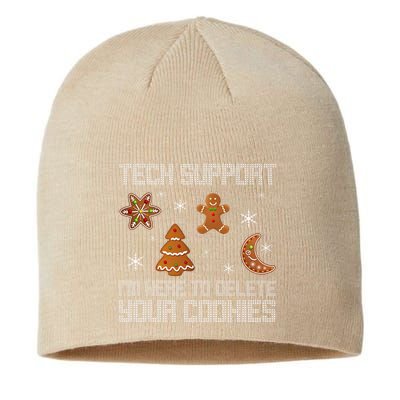 Funny Tech Support IM Here To Delete Your Cookies Christmas Sustainable Beanie