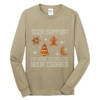 Funny Tech Support IM Here To Delete Your Cookies Christmas Tall Long Sleeve T-Shirt