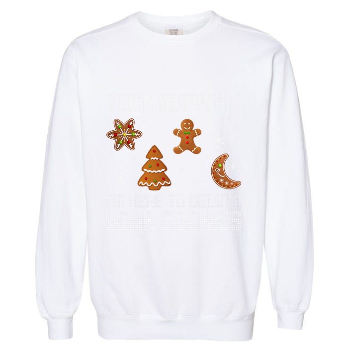 Funny Tech Support IM Here To Delete Your Cookies Christmas Garment-Dyed Sweatshirt