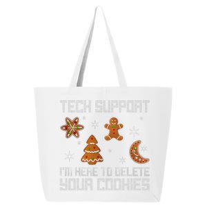 Funny Tech Support IM Here To Delete Your Cookies Christmas 25L Jumbo Tote