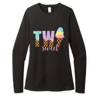 Funny Two Sweet Ice Cream 2nd Birthday Womens CVC Long Sleeve Shirt