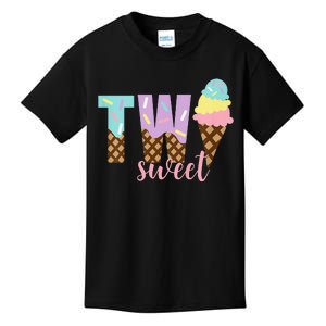 Funny Two Sweet Ice Cream 2nd Birthday Kids T-Shirt