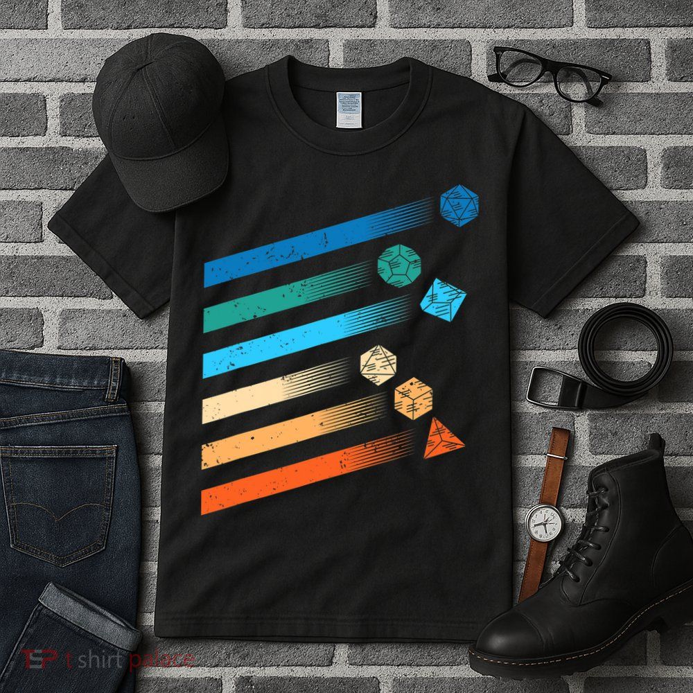 Funny Tabletop Shirt Dice For Dragons D20 RPG Gamer Tabletop Tall T-Shirt