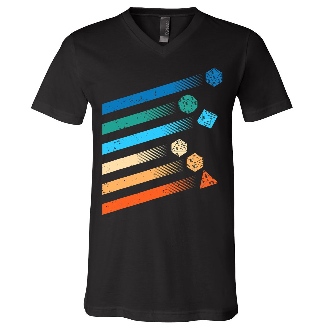 Funny Tabletop Shirt Dice For Dragons D20 RPG Gamer Tabletop V-Neck T-Shirt