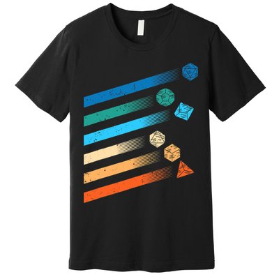 Funny Tabletop Shirt Dice For Dragons D20 RPG Gamer Tabletop Premium T-Shirt