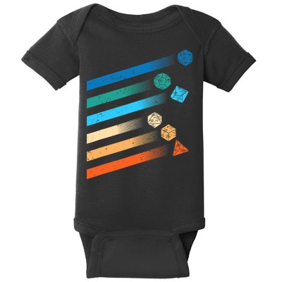 Funny Tabletop Shirt Dice For Dragons D20 RPG Gamer Tabletop Baby Bodysuit