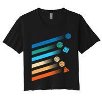 Funny Tabletop Shirt Dice For Dragons D20 RPG Gamer Tabletop Women's Crop Top Tee