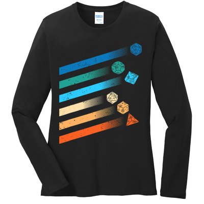 Funny Tabletop Shirt Dice For Dragons D20 RPG Gamer Tabletop Ladies Long Sleeve Shirt