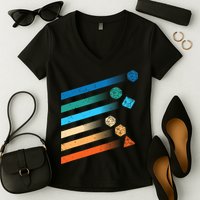 Funny Tabletop Shirt Dice For Dragons D20 RPG Gamer Tabletop Women's V-Neck T-Shirt