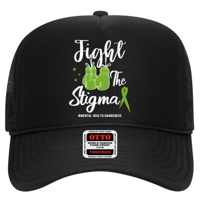 Fight The Stigma Tal Health Awareness May Green Ribbon Gift Trucker Hat