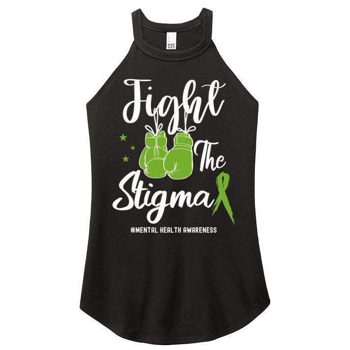 Fight The Stigma Tal Health Awareness May Green Ribbon Gift Women's Perfect Tri Rocker Tank