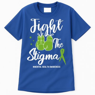 Fight The Stigma Tal Health Awareness May Green Ribbon Gift Tall T-Shirt