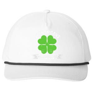 Funny Teacher St Patrick's Day Irish Shenanigans Coordinator Snapback Five-Panel Rope Hat