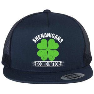 Funny Teacher St Patrick's Day Irish Shenanigans Coordinator Flat Bill Trucker Hat