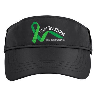 Fight The Stigma Mental Health Awareness Green Ribbon Adult Drive Performance Visor
