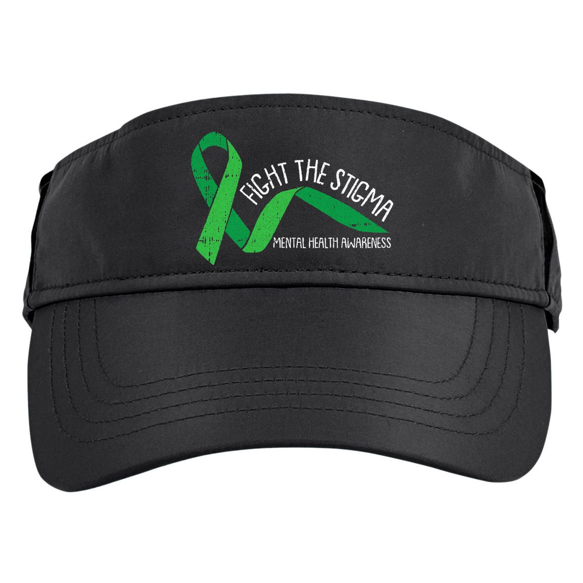 Fight The Stigma Mental Health Awareness Green Ribbon Adult Drive Performance Visor