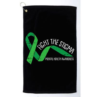 Fight The Stigma Mental Health Awareness Green Ribbon Golf Towel