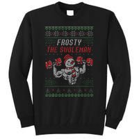 Frosty The Swoleman Funny Gymer Ugly Xmas Tall Sweatshirt