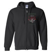 Frosty The Swoleman Funny Gymer Ugly Xmas Full Zip Hoodie