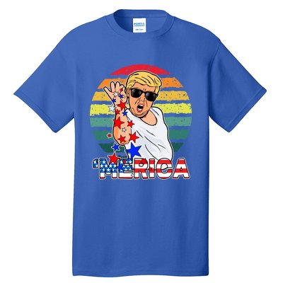 Funny Trump Salt Merica Freedom 4th Of July Great Gift Tall T-Shirt