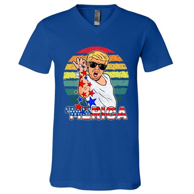 Funny Trump Salt Merica Freedom 4th Of July Great Gift V-Neck T-Shirt