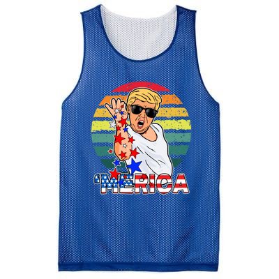 Funny Trump Salt Merica Freedom 4th Of July Great Gift Mesh Reversible Basketball Jersey Tank