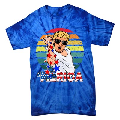 Funny Trump Salt Merica Freedom 4th Of July Great Gift Tie-Dye T-Shirt