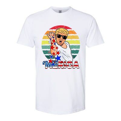 Funny Trump Salt Merica Freedom 4th Of July Great Gift Softstyle® CVC T-Shirt