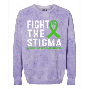 Fight The Stigma Tal Health Awareness Gift Colorblast Crewneck Sweatshirt