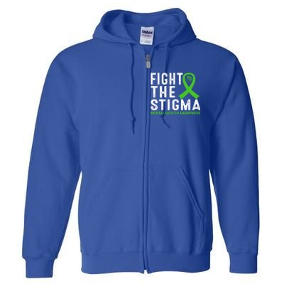 Fight The Stigma Tal Health Awareness Gift Full Zip Hoodie