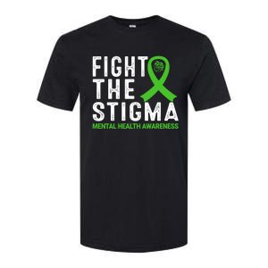 Fight The Stigma Tal Health Awareness Gift Softstyle CVC T-Shirt