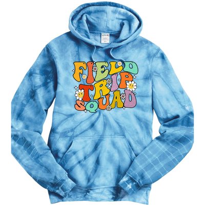 Field Trip Squad Hippie Kids Retro Groovy Field Day Teachers Tie Dye Hoodie