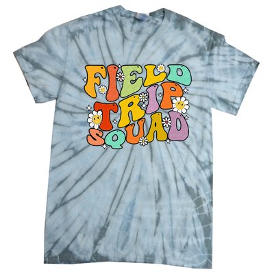 Field Trip Squad Hippie Kids Retro Groovy Field Day Teachers Tie-Dye T-Shirt