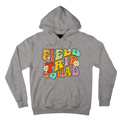 Field Trip Squad Hippie Kids Retro Groovy Field Day Teachers Tall Hoodie