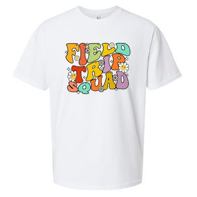 Field Trip Squad Hippie Kids Retro Groovy Field Day Teachers Sueded Cloud Jersey T-Shirt