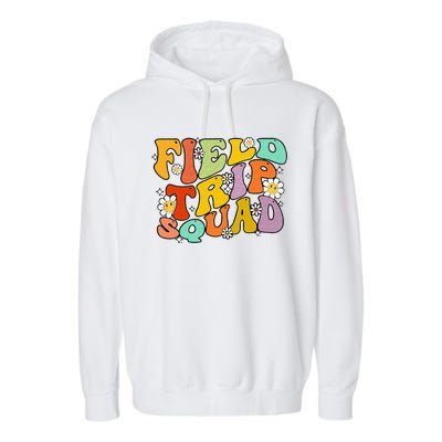 Field Trip Squad Hippie Kids Retro Groovy Field Day Teachers Garment-Dyed Fleece Hoodie