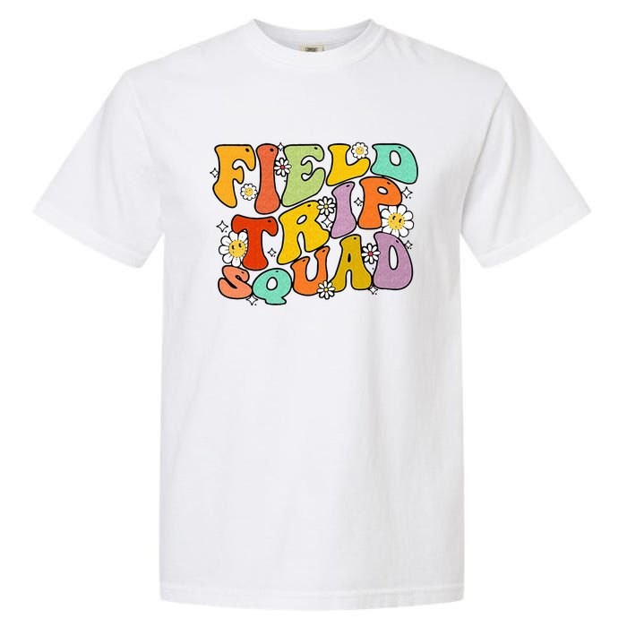 Field Trip Squad Hippie Kids Retro Groovy Field Day Teachers Garment-Dyed Heavyweight T-Shirt