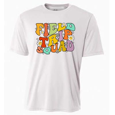 Field Trip Squad Hippie Kids Retro Groovy Field Day Teachers Cooling Performance Crew T-Shirt