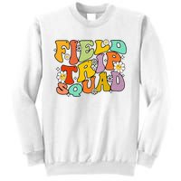 Field Trip Squad Hippie Kids Retro Groovy Field Day Teachers Sweatshirt