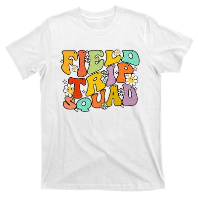 Field Trip Squad Hippie Kids Retro Groovy Field Day Teachers T-Shirt